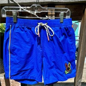 Psycho Bunny Leo Packable Slim Fit Swim Trunks (and hidden bunny)Men’s Size XS